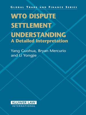 cover image of WTO Dispute Settlement Understanding